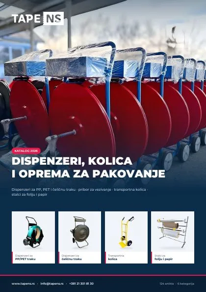 Naslovna strana: Katalog 2026 – dispenzeri, kolica i oprema