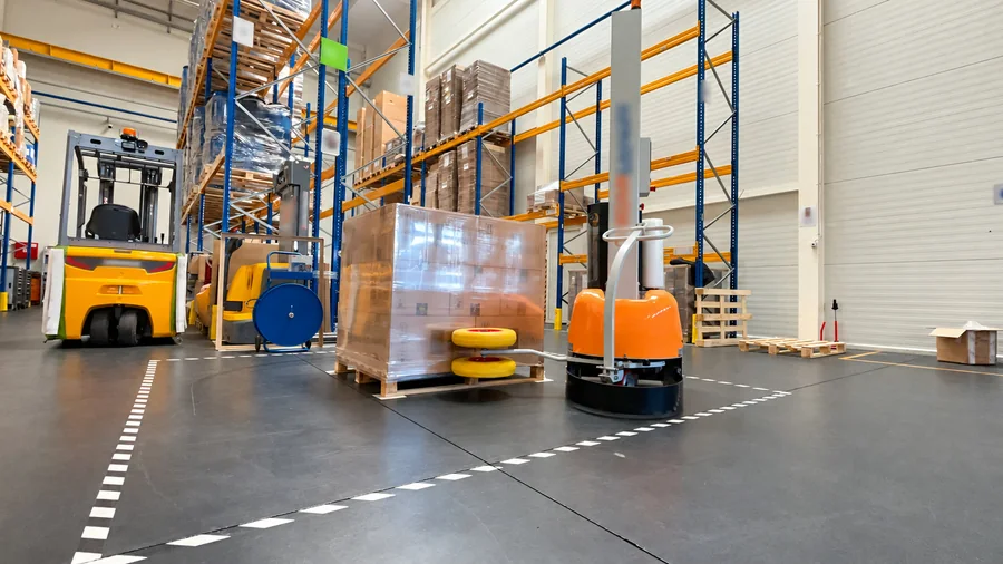 Robot Oscar strečuje paletu folijom Xtreme 17 µm u magacinu