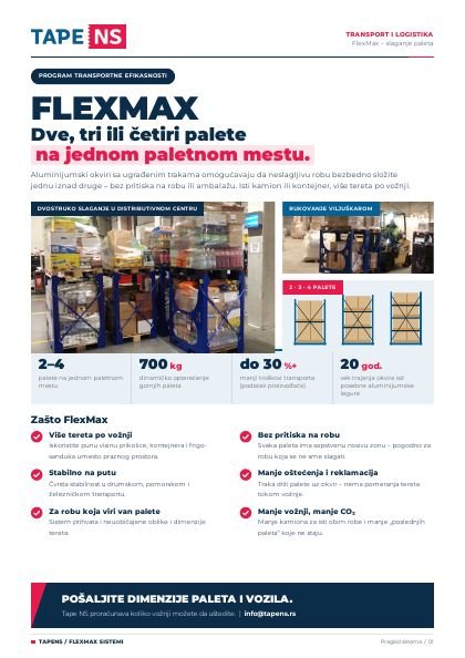 Naslovna strana brošure FlexMax – brošura