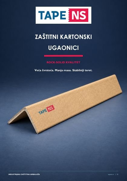 Naslovna strana: Kartonski ugaonici – brošura