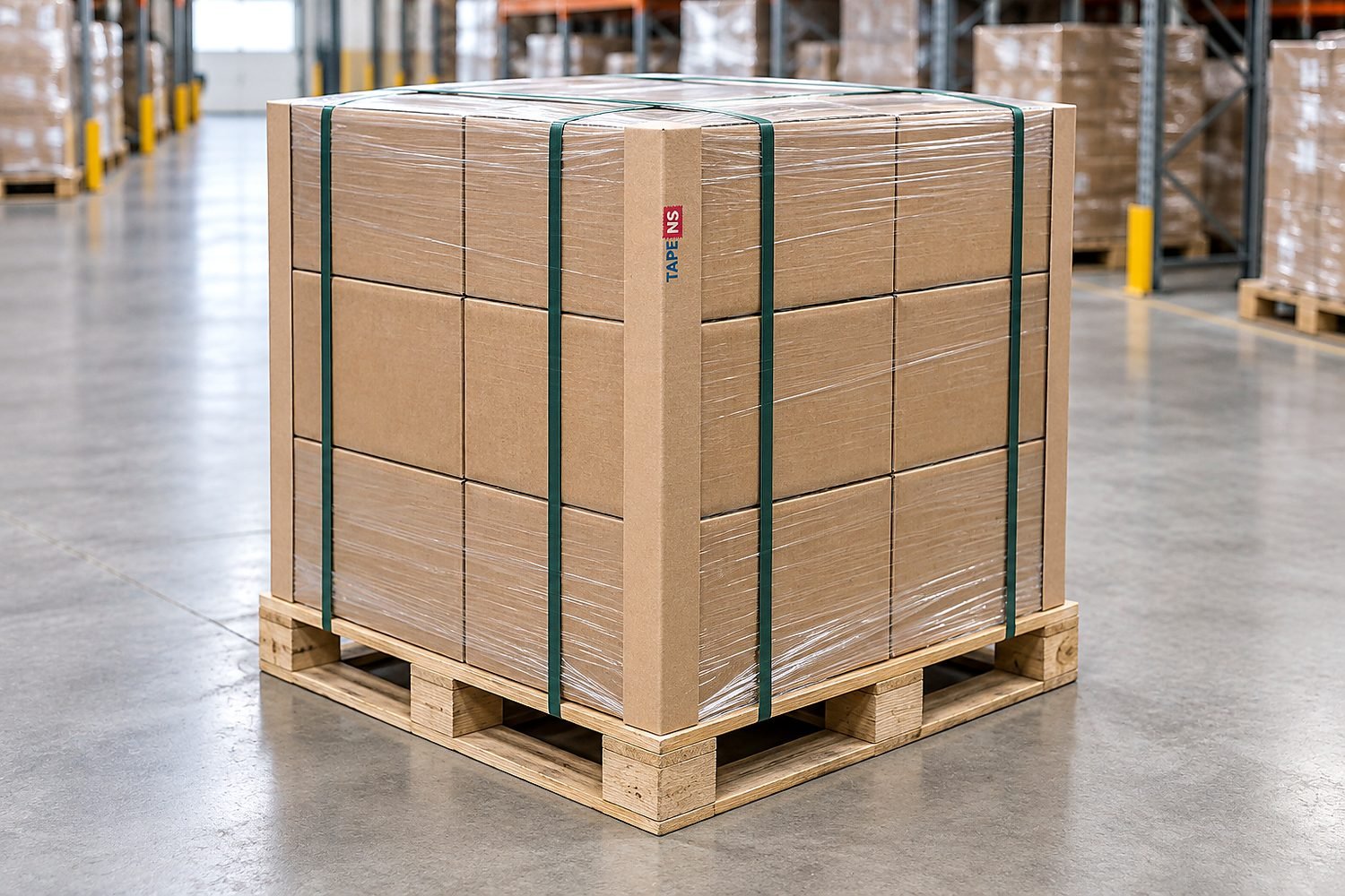 Paleta zaštićena kartonskim ugaonicima Tape NS
